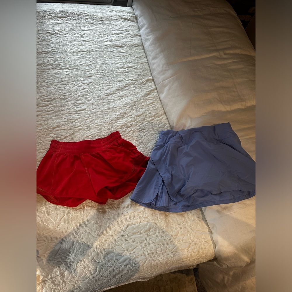 Lulu lemon shorts and tennis skirt